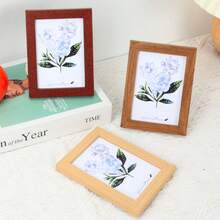 1pc Minimalist Wooden Photo Frame, Suitable For Desktop Display Or Wall Hanging, Available In 5", 6", 7" Sizes, Applicable For Photo Wall, Home Decor And Commemorative Gifts - one-size - View 6