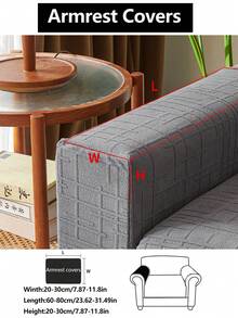1 pieza Funda elástica para sofá, Funda de asiento de sofá de cobertura completa antideslizante, Adecuada para todas las estaciones, Funda de cojín para exteriores, Manta de sofá de tela gruesa, Lavable a máquina, a prueba de polvo, apta para mascotas, decorativa para dormitorio, oficina, sala de estar, aplicable a sofá en combinación y en forma de L, 1/2/3/4 plazas - Gris Oscuro - Ver 17