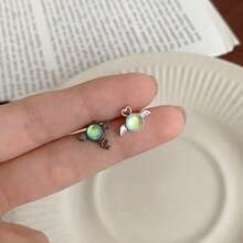 1 Pair Asymmetric Angel & Devil Couple Earrings, New Arrival Niche Design Creative Earrings - Silver - View 4