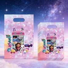 1 bộ/10 chiếc Túi nhựa dễ thương chủ đề Nhà búp bê Gaibi mới, Quà tặng năm mới, Quà tặng Ngày lễ tình nhân, Quà tặng Lễ Phục sinh [Kiểu ngẫu nhiên] - Nhiều màu - Xem 2