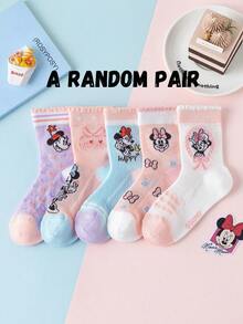 10/5/1 Pair Disney Sock Princess Lace Mesh Mid-Calf Socks For Girls, Cute Summer Breathable Cartoon Socks For Kids Students - Multicolor - View 17
