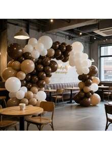 Dark Brown Balloons 145 Pcs Brown Balloons Different Sizes Pack Of 18 12 10 5 Inch Kit Balloon Garland For Birthday Party Decorations - Dark Brown - View 6