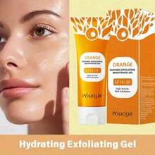 Orange Enzyme Exfoliating Gel - Gentle Face & Body Scrub For Dead Skin Removal, Deep Cleansing, Smoothing - Brightening Facial Exfoliator For Dull Skin - Orange - View 4