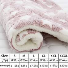 Estera de franela para mascotas, cama para perros y gatos, estera gruesa para dormir, manta para perros, estera para cachorros, gatitos, cama para perros pequeños y grandes JWPR - Una estrella blanca rosa - Ver 10