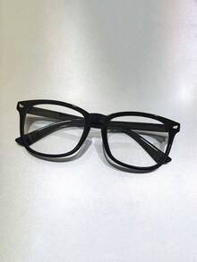 Kính thời trang unisex, giúp ngăn ngừa mỏi mắt, phù hợp khi sử dụng máy tính, TV, chơi game và điện thoại thông minh, tròng kính trong suốt, kính bảo vệ mắt thời trang. - màu đen - Xem 9