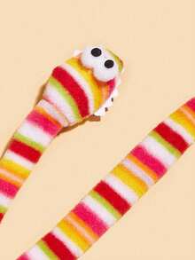1个宠物彩虹蛇铃铛逗猫棒，适合猫咪 - 彩色 - 查看 6