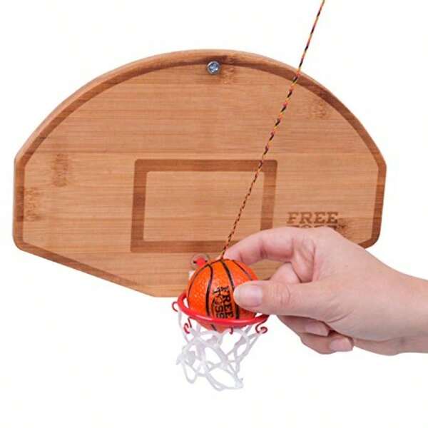 Tiki Toss Basketball und Hoop schwingen frei Spiel Toss seien Sie der erste eine Korb 100% Bambus Party Spiel einschließlich aller Teile zu werfen