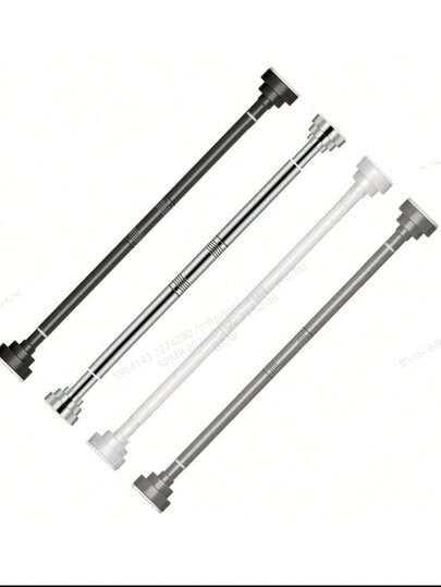 [Sıcak Ürün] 1 Adet Spiral Eklemeli Gerdirme Çubuğu, Çift Uçlu Ayarlanabilir, Plastik Tabanlı, Paslanmaz Çelik Malzeme, Duş Perdeleri, Pencere Perdeleri, Gardıroplar ve Balkonda Çamaşır Kurutmak İçin Uygundur, vb. - Mevcut Renkler: Gümüş, Siyah, Beyaz, Gri