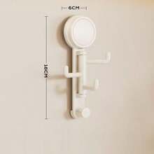 1pc Rotating Hook, Vacuum Suction Cup Hanger, For Dorm, Bedroom, Behind Door, Kitchen, Bathroom, Towel, Umbrella, Key Hook - Multicolor - View 14