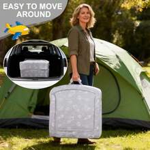 Cama de viaje portátil para niños pequeños con funda lavable plegable para el hogar viajes y camping cuna de espuma suave para dormir para niños de 18 m en adelante sin montaje gris - Gris - Ver 7