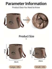1pc Foldable Water Bucket, Outdoor Collapsible Bucket, Leak-Proof Container, Suitable For Camping, Hiking, BBQ, Washing Vegetables, Outdoor Cooking - Multicolor - View 7