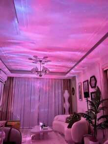 1pc Northern Lights Atmosphere Projection Lamp, Colorful Galaxy Star Sky Projector With Remote Control, Adjustable Brightness, Type-C Powered, Suitable For Bedroom, Home Theater, Camping And Wedding Decoration - Multi-color light - View 5