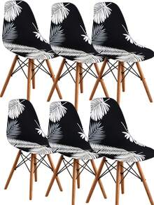 TIANWOWO Bộ 1/4/6 tấm bọc ghế ăn chống bám bẩn in họa tiết, thích hợp sử dụng trong nhà, cho ghế có hình dạng bất thường, ghế Eames, bọc ghế đẩu. - YHLAYT03 - Xem 6