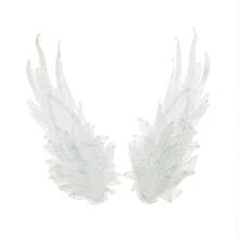 Original Lolita Feather Black And White Embroidered Hair Clips Angel Wings Lolita Accessories Devil Wings - 天使之擁-白 - 查看 7