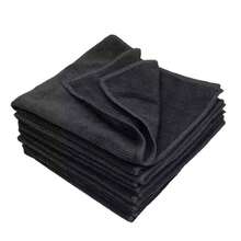 1/5 piezas Toalla de pelo de microfibra negra, toalla de salón, toalla absorbente suave para secar el cabello, adecuada para gimnasio, baño, spa y cuidado de belleza en el hogar - Negro - Ver 8