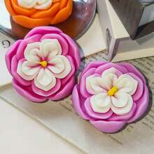 1pc 5-Petal Flower Aroma Stone Silicone Mold, Handmade DIY Fragrance Stone Decor Mold, Multiple Patterns, Non-Stick & Easy Demold - White - View 4