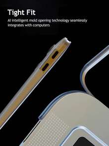 Laptop Case Compatible Compatible With MacBook Air 13 Case M5 M4 M3 M2 2026-2022 Release Compatible With MacBook Neo Case Pro 14 16 Sturdy Protective Plastic Hard Shell Case Cover Compatible With MacBook Air M2 15 Inch Case - Space Gray Clear - View 5