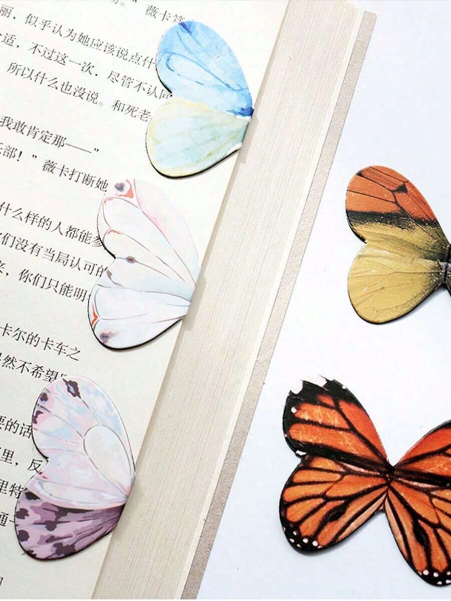 4pcs/Set Cute Shaped Magnetic Bookmarks, Paper Bookmarks With Double Sides Magnetic Clip, Stationery Suitable Students, Available In 1/4pcs, 16pcs Bookmarks,School Supplies,Back To School - Hỗn hợp ngẫu nhiên - Xem 1