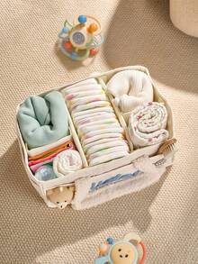 Personalized Diaper Storage Bag With Embroidered Name, Children's Room Storage Basket, Personalized Mommy Bag, Custom Woven Rope Storage Bucket, Diaper Storage Basket, Newborn Gift, Maternity Party Gift, Gift For New Moms - Multicolor - View 8