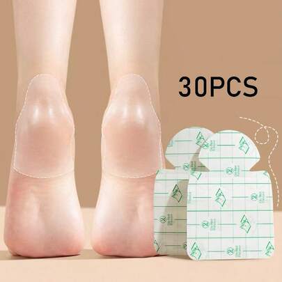 30 miếng/gói đệm gót chân bằng gel, mềm mại, trong suốt, chống ẩm, dễ mang theo - Đệm thoáng khí, miếng lót gót chân, thích hợp cho gót chân khô và nứt nẻ, lót gót chân, giảm ma sát, không cần keo dán, quà tặng lý tưởng cho các bữa tiệc, phù hợp với giày cao gót, giày thể thao và các loại giày khác.