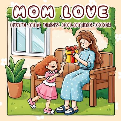 GDTME Tình Mẹ: Sách tô màu dành cho mẹ và con gái (dành cho người lớn và thanh thiếu niên), giúp thư giãn và rèn luyện chánh niệm, thích hợp làm văn phòng phẩm, quà tặng tựu trường, quà Ngày của Mẹ, kích thước 7.9x7.9 inch.