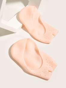 Foot care 1双硅胶柔软保湿嫩肤防皲裂袜，沙滩袜，室内袜 - 杏色 - 查看 2