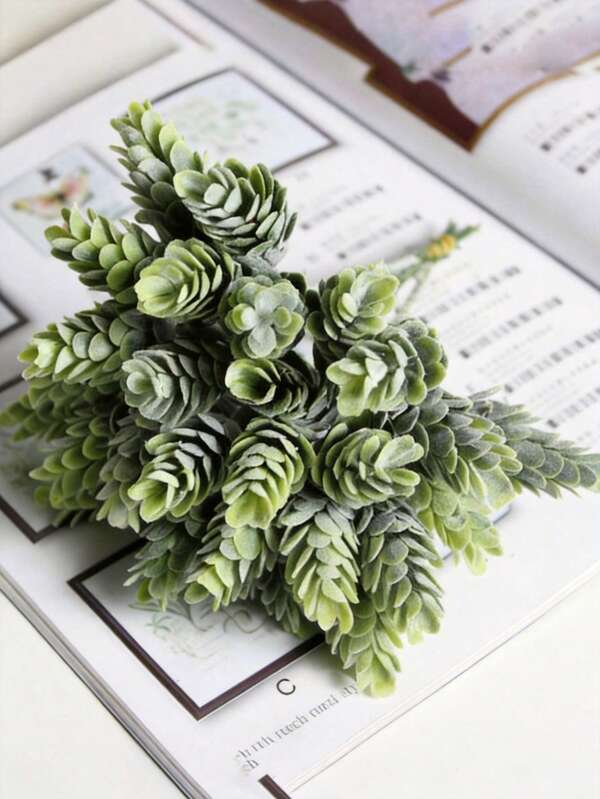 人造菠萝草 - 逼真的仿真植物和装饰 | “森林风格”美学 - 抗紫外线户外仿真花卉和塑料植物；非常适合花园、门廊、窗台花箱、家居装饰、房间点缀和桌面装饰。