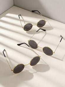 3 pares de gafas de moda para adolescentes, versátiles para uso diario - Multicolor - Ver 3