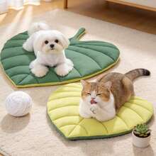 Đệm nằm hình lá cho thú cưng, thảm ngủ mềm mại, có thể giặt máy, dễ vệ sinh, phù hợp mọi mùa, thảm ngủ dày hai mặt có thể đảo chiều cho mèo/chó, dành cho thú cưng nhỏ/vừa. - Nhiều màu - Xem 8