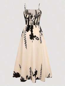 2 Pieces Women's Floral Chiffon Dress & Elegant Romantic Date Outfit Summer Spring - 彩色 - 查看 6