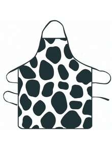 Cute Cow Print Waterproof And Oil-Resistant Apron, Household Cooking Bib, Personalized Adult Smock, Catering & Baking Workwear, Durable And Easy To Clean - Multicolor - View 6