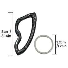 1pc Asymmetrical Shaped Keychain, Carabiner Clip Accessory For Clothing, Bags, Street Hip-Hop Style Gift Souvenir Car Accessories Bag Charm School Cute Goth Y2k - 彩色 - 查看 5