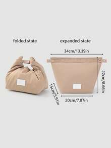 1pc Japanese-Style Insulated Lunch Bag, Handheld Thermal Bento Box Bag, New Large Capacity Waterproof Work/Picnic Lunch Tote - Multicolor - View 3