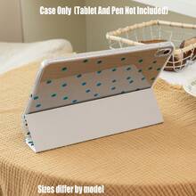 White Base With Fresh Blue Polka Dots, Covered With Hand-Drawn Blue . Compatible With IPad Mini 4/5/6/7, 5/6/8/9/10/11, Air 3/4/5/6/7, Pro 10.5/11/12.9/13 Inch.Compatible With Galaxy Tab S6Lite/S7/S8/S9/S10/FE/Plus/A8/A9Plus All Models. - Multicolor - View 7