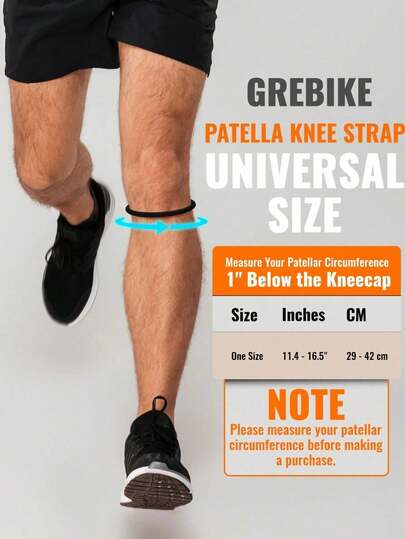 1Pc Silicone Patella Knee Strap, Shock Absorbing Knee Support Brace For Basketball, Running & Workout