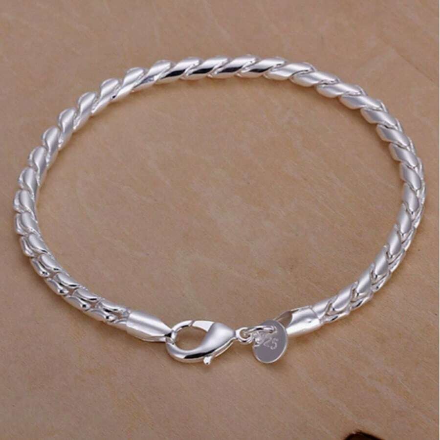 925 Silver Bracelet, Fashionable Bracelet, Elegant Gift, Suitable For Daily Wear - White - View 1