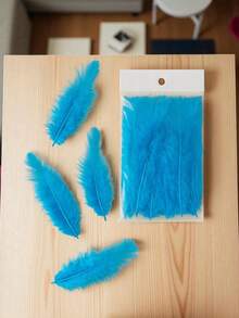 Blue Chicken Feather. - Blue - View 2