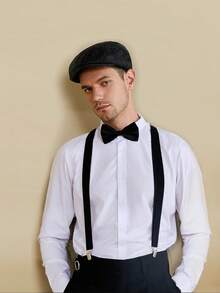 4 Stück D EXCEED 1920er Jahre Vintage Accessoire Set für Herren mit Barett, Fliege, Hosenträger für Theateraufführungen, 1920er Jahre Vintage Party, Cosplay, Valentinstag Geschenk, Themenparty - Verschiedenfarbig - Übersicht 5
