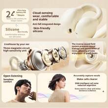 Lenovo Bluetooth Earphones, Clip-On Sports Earbuds, Bluetooth 5.4 With Ultra-Low Latency Gaming Mode, Secure Fit, Waterproof & Sweatproof, Long Battery Life, Compatible With Apple & Android Devices - View 5