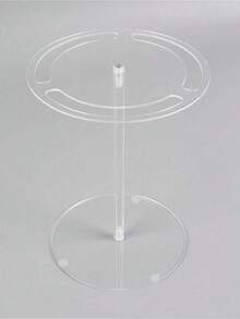 1pc Madebyblanc Acrylic Fashion Glasses Display Stand, High-Quality Transparent 360° Rotatable Round Display Rack, Transparent Desktop Eyeglasses Storage Rack - Clear - View 5