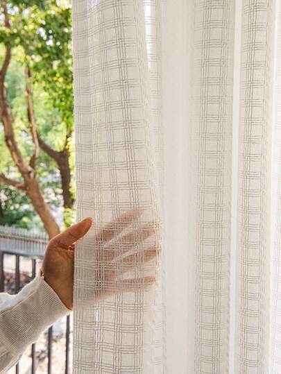 1 tấm rèm cản sáng một phần, rèm voan mỏng thoải mái có khoen, thích hợp cho phòng khách và phòng ngủ, giảm tiếng ồn và chống tia UV, rèm cản sáng trang trí Giáng sinh, trang trí nhà cửa