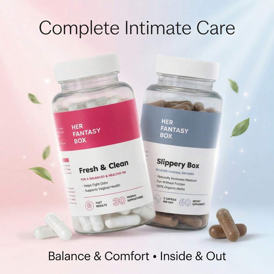 Bye Dryness, Hello Comfort – Feminine Balance Duo | Vaginal Moisture Suppositories + Intimate Relief Capsules | Restore PH, Feel Fresh & Confident | Best Value Bundle - Fresh & Clean Vaginal Suppositories (1-pack) - View 1