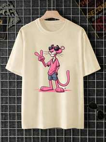 Camisetas nuevas de manga corta, unisex, paquete de una sola pieza, camisetas casuales de manga corta, edición limitada con diseño único, adecuadas para el uso diario, tejido cómodo y transpirable, lavables a máquina. - Albaricoque - Ver 2