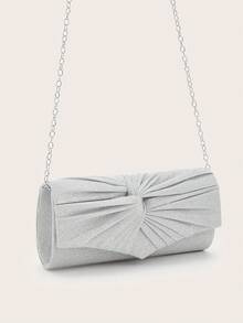 REMANLAND Túi xách cầm tay vuông nhỏ gọn, lấp lánh, có thể gấp lại, đính đá lấp lánh, hoàn hảo cho váy dạ hội, phụ kiện dạ hội, váy đính sequin, váy bóng bẩy, váy thanh lịch, túi dạ hội sang trọng, lý tưởng cho phù dâu, phù hợp cho tiệc cưới, tiệc tùng, đám cưới, dạ hội, tiệc chiêu đãi/gala. - Bạc - Xem 3