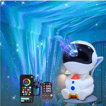 Star Projector Night Light 2 In 1 Multi-Color Northern Lights Galaxy Projector Light Cartoon Accessories Decoration Night Light, Bedroom Room Living Room Dance Studio APP Control Color Change Timer Function Timer And Remote Control Romantic Ambiance Light Holiday Gift