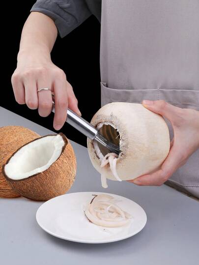1 cái bào đa năng bằng thép không gỉ có lưỡi răng cưa, dùng để bào dừa, cạo vảy cá, dụng cụ nhà bếp.