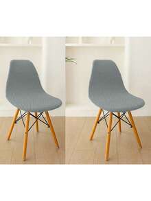 1/2 chiếc bọc ghế họa tiết kẻ caro trừu tượng màu xám đậm, bọc ghế ăn đa năng dùng trong nhà, dày dặn, chống bẩn, chống trầy xước, chống bụi, độ đàn hồi cao, dùng được cả bốn mùa. - Xám - Xem 11