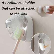 ZHGEE Toothbrush Holder, Dustproof With Cover, No Drilling Required, Electric Toothbrush Stand, Wall-Mounted Bathroom Toothbrush Storage Rack, Suitable For Bathroom Storage, Transparent - Multicolor - View 2