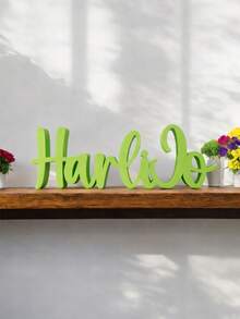 1pc Personalized 3D Printed English Name Letter Decor Matte Red Single 3D Letter Decor For Wedding Table Decoration Desktop Display Anniversary Gift - Multicolor - View 6