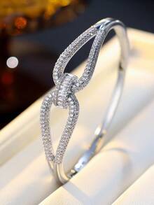 1pc Fashionable Creative Elegant Criss-Cross Buckle Design Bracelet For Women, Suitable For Daily Wear, Parties, Gifts - Bracelet - View 10
